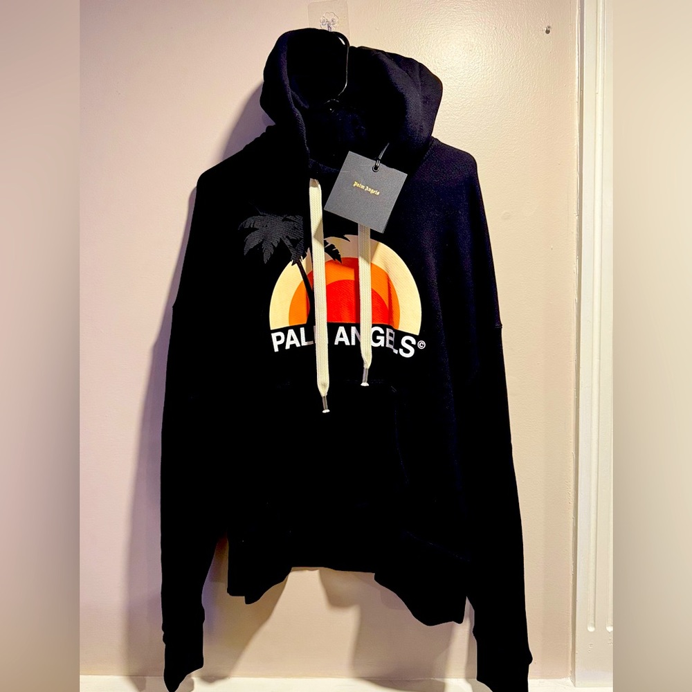 Palm Angels Black Sunset Hoodie (Size : M)
